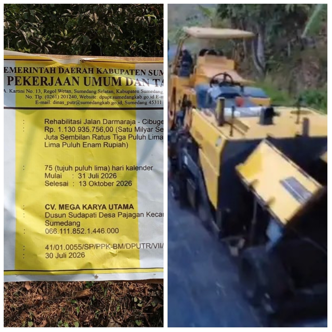 RUAS JALAN DARMARAJA CIBUGEL MULAI DI PERBAIKI